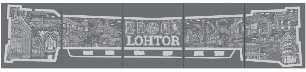 Bronzeplatte Lohtor
